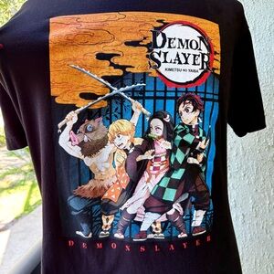 Demon Slayer Black Graphic T-Shirt Size L  Kinetsu No Yaiba Anime Manja Tanjiro
